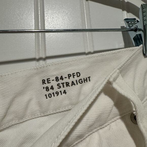 J Crew White Denim Straight Leg Jeans Classic Coastal Nautical Plus Size 24 - Picture 4 of 6